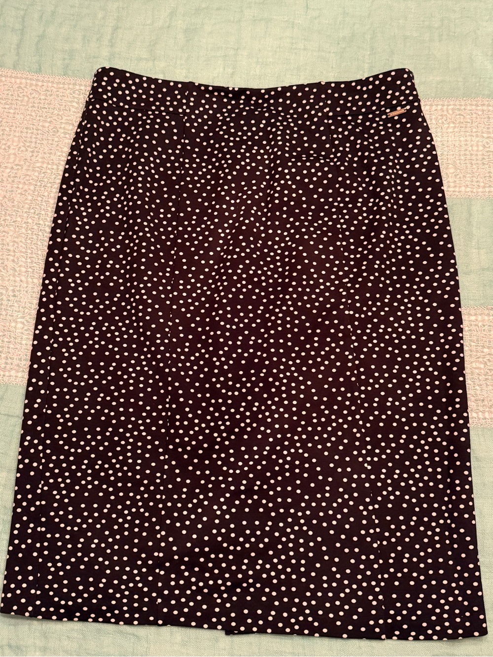 Tahari Black Polka Dot Pencil Skirt XL
